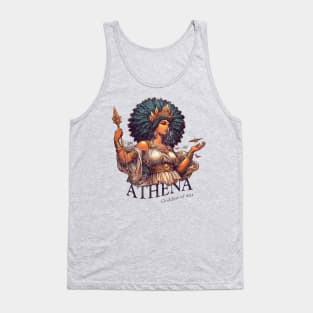 Athena Afro: Goddess of War Tank Top
